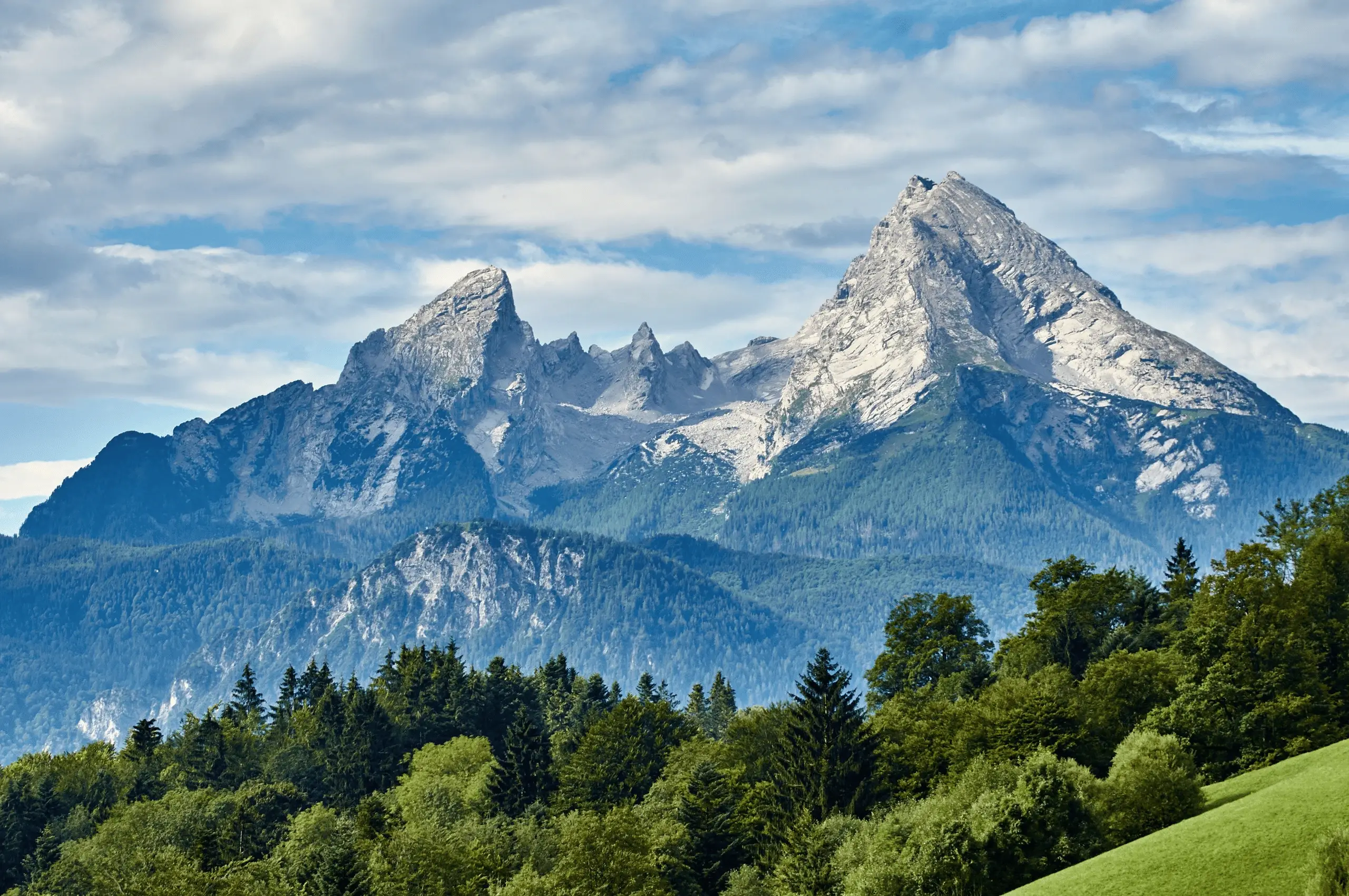 Watzmann-Massiv über der Region Freilassing